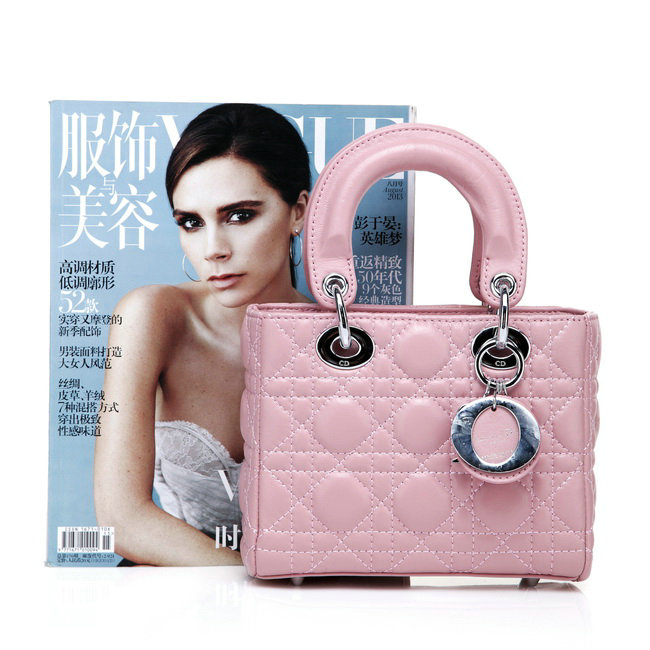 mini lady dior lambskin leather bag 6328 light pink